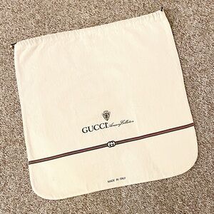 Vintage Gucci 1980s GG Princess Collection Dust Bag Large Logo Drawstring Italy